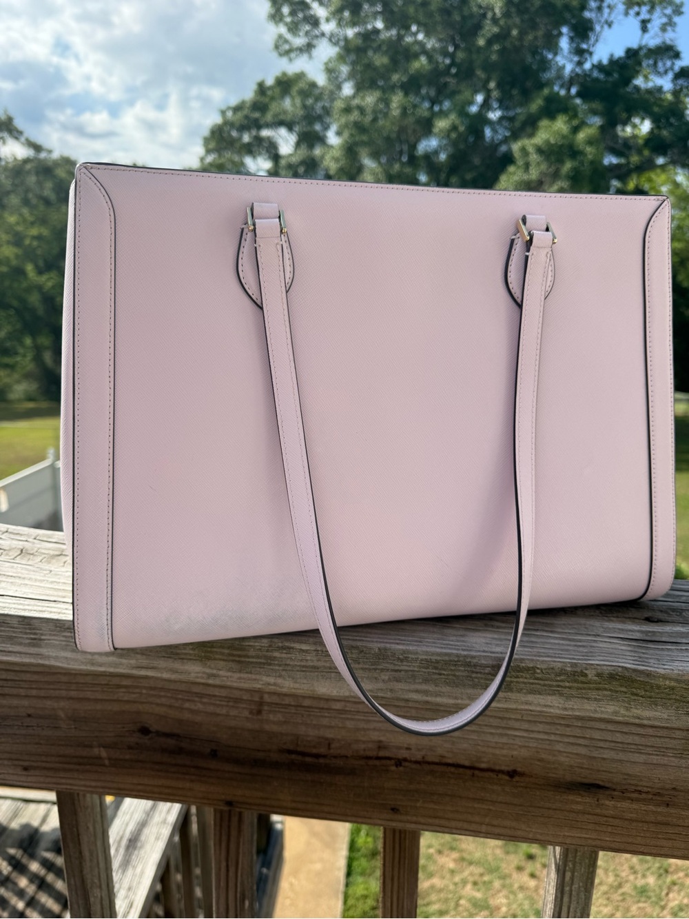 Authentic Kate Spade Madison Saffiano East West leather laptop case - Picture 6 of 10